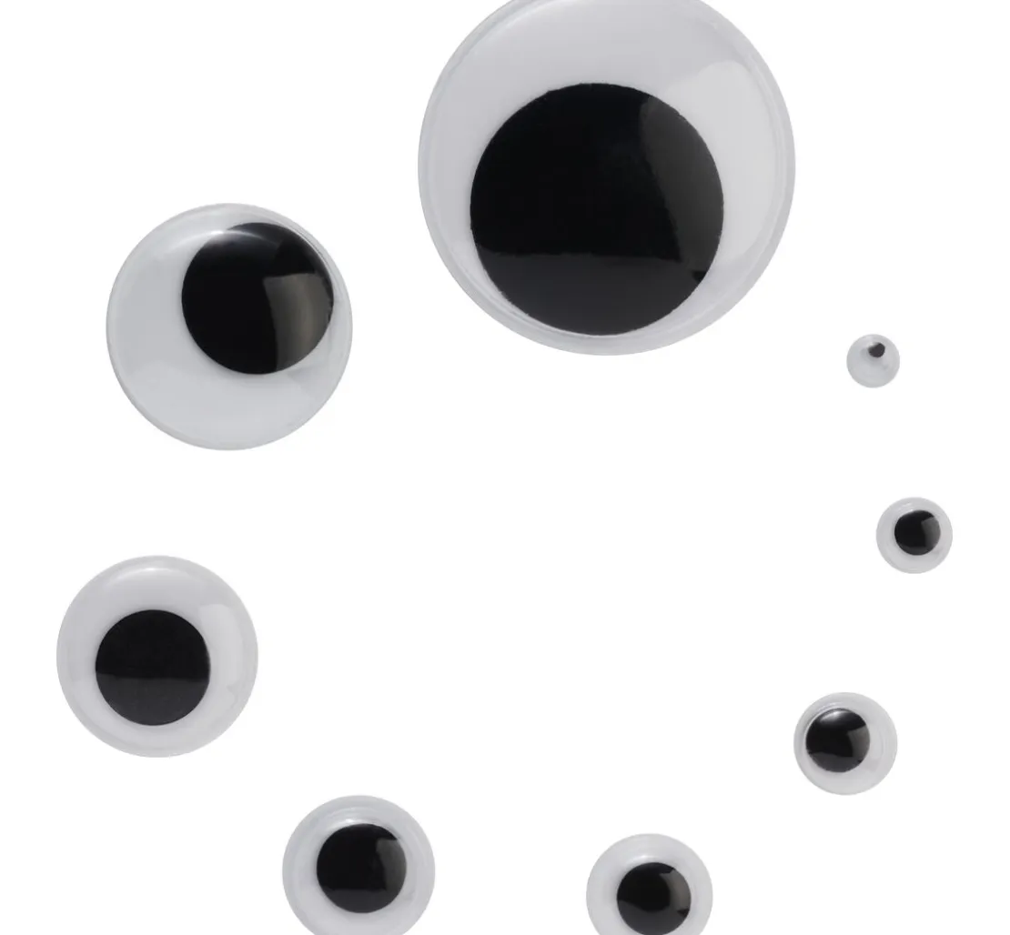 VBS Wackelaugen zum Aufkleben "Rund", 12 mm, 1.500 Stück