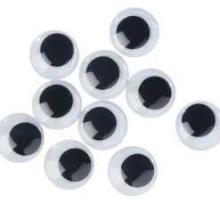 VBS Wackelaugen zum Aufkleben "Rund", 30 mm, 10 Stück