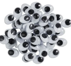 VBS Wackelaugen zum Aufkleben "Oval", 10 mm, 50 Stück