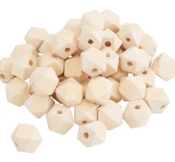 VBS XXL Bastel-Hozlperle "Diamant", 50 Stück