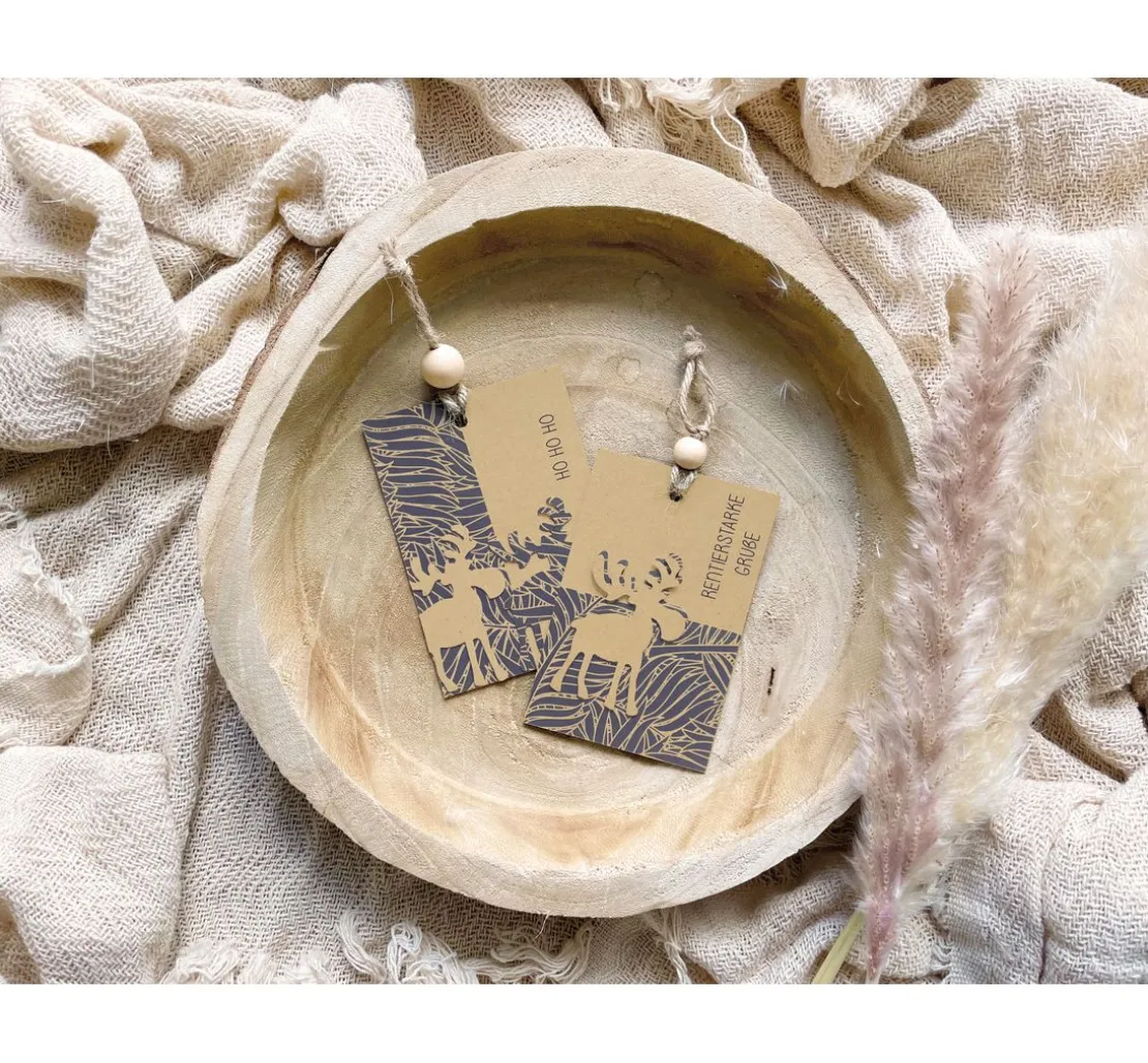 Vintage-Fotokarton "Palmenwedel"