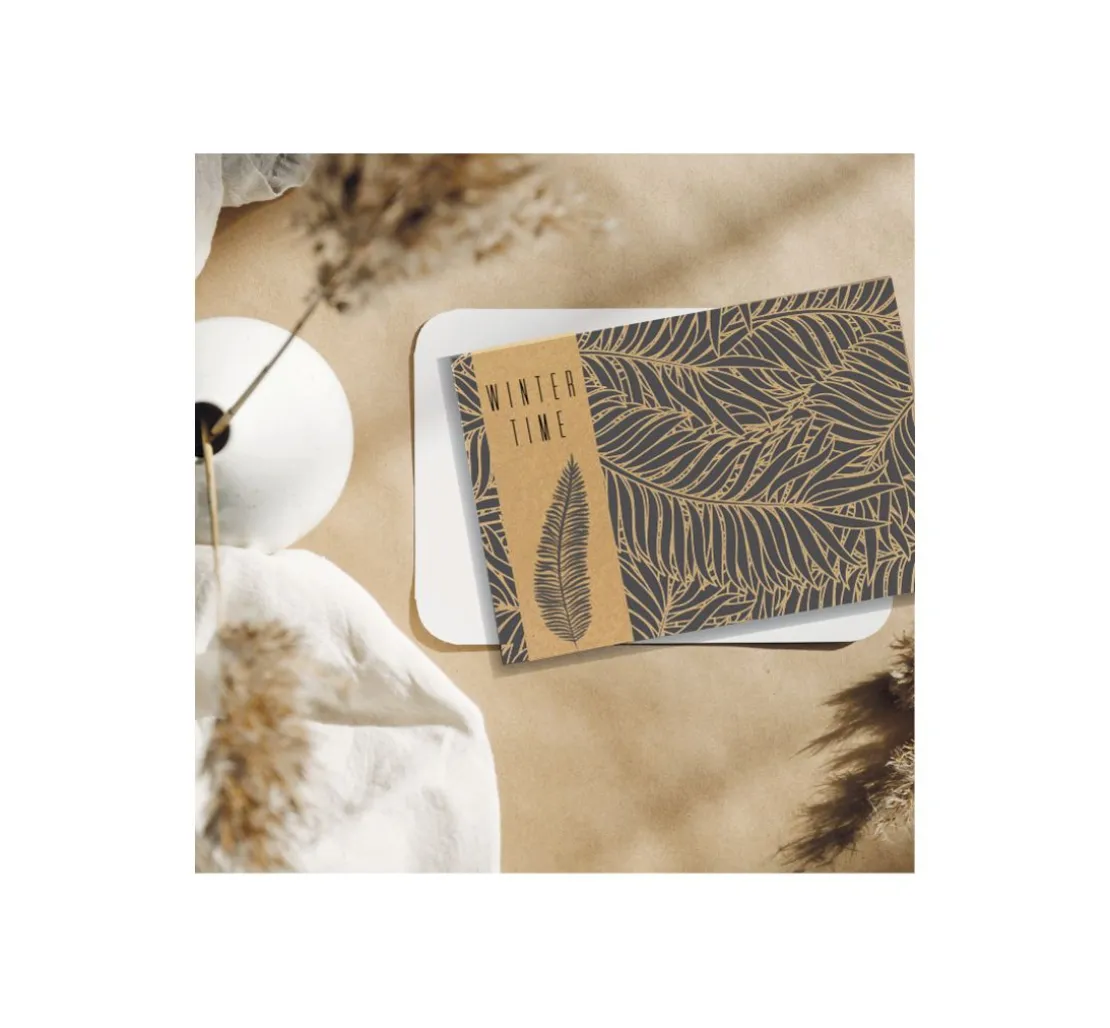 Vintage-Fotokarton "Palmenwedel"