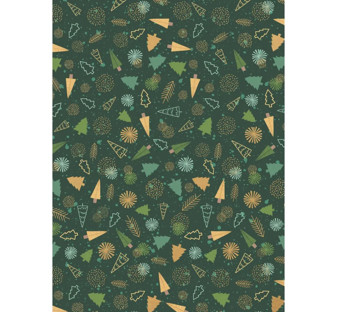 Vintage-Fotokarton "Tannenbäume"