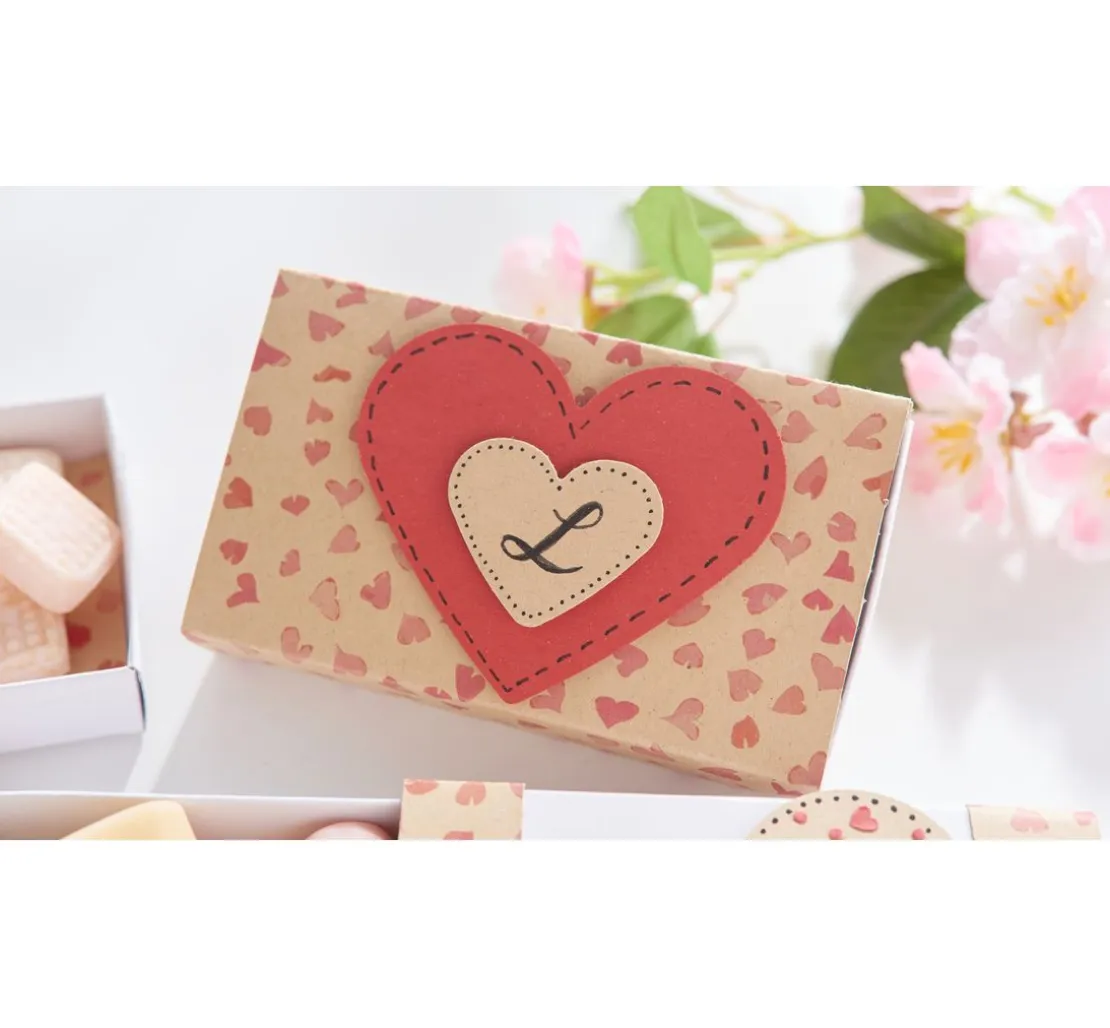 Vintage-Fotokarton "Tanzende Herzen"