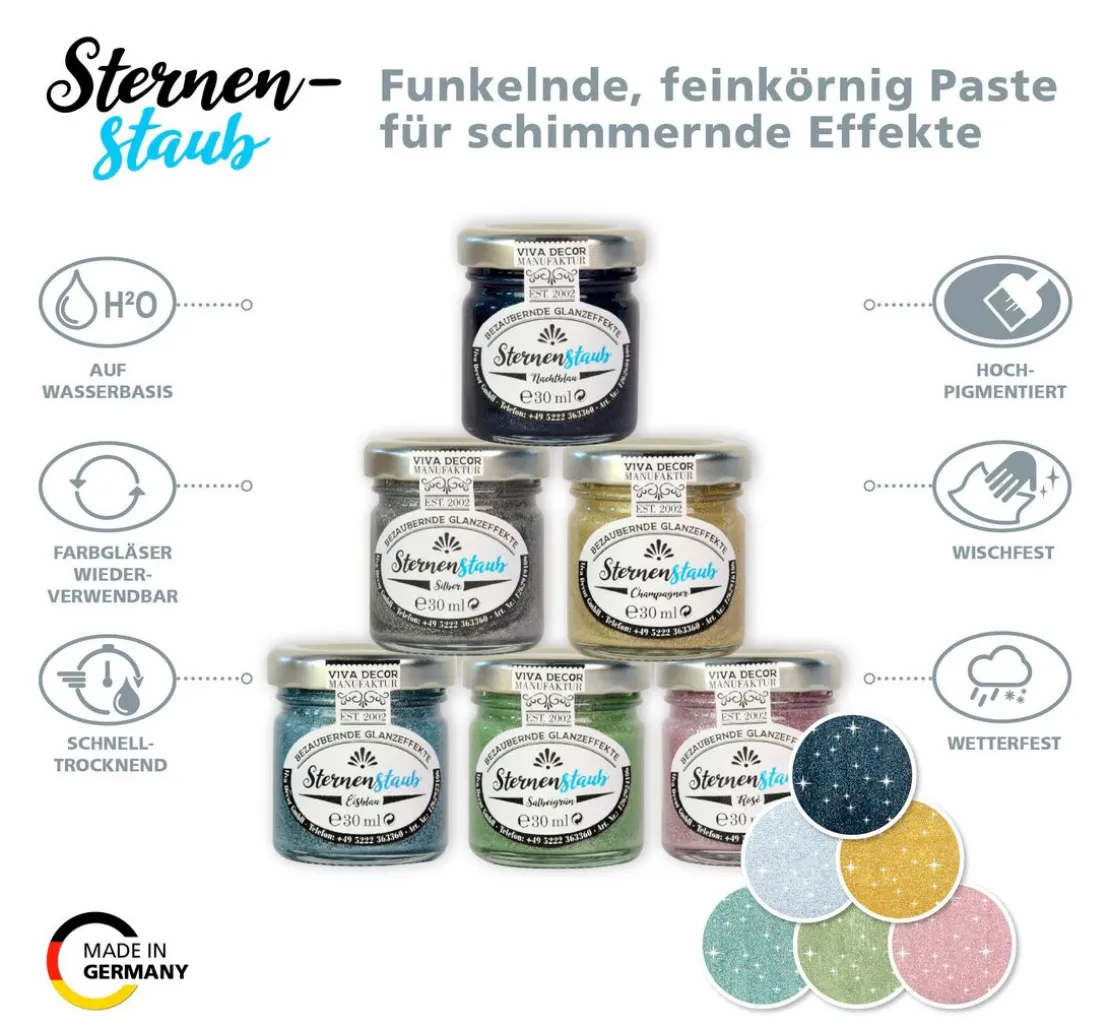 Viva Decor Sternenstaub "Bezaubernde Glanzeffekte", 6er-Set