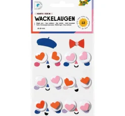 Wackelaugen "Hearts", 20 mm, selbstklebend