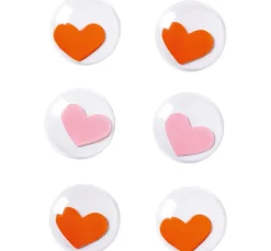 Wackelaugen "Hearts", 30 mm, selbstklebend