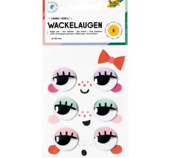 Wackelaugen mit Wimpern, selbstklebend