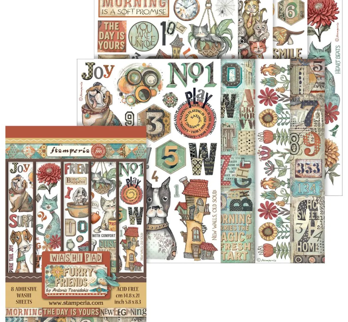 Washi Pad "Furry Friends"