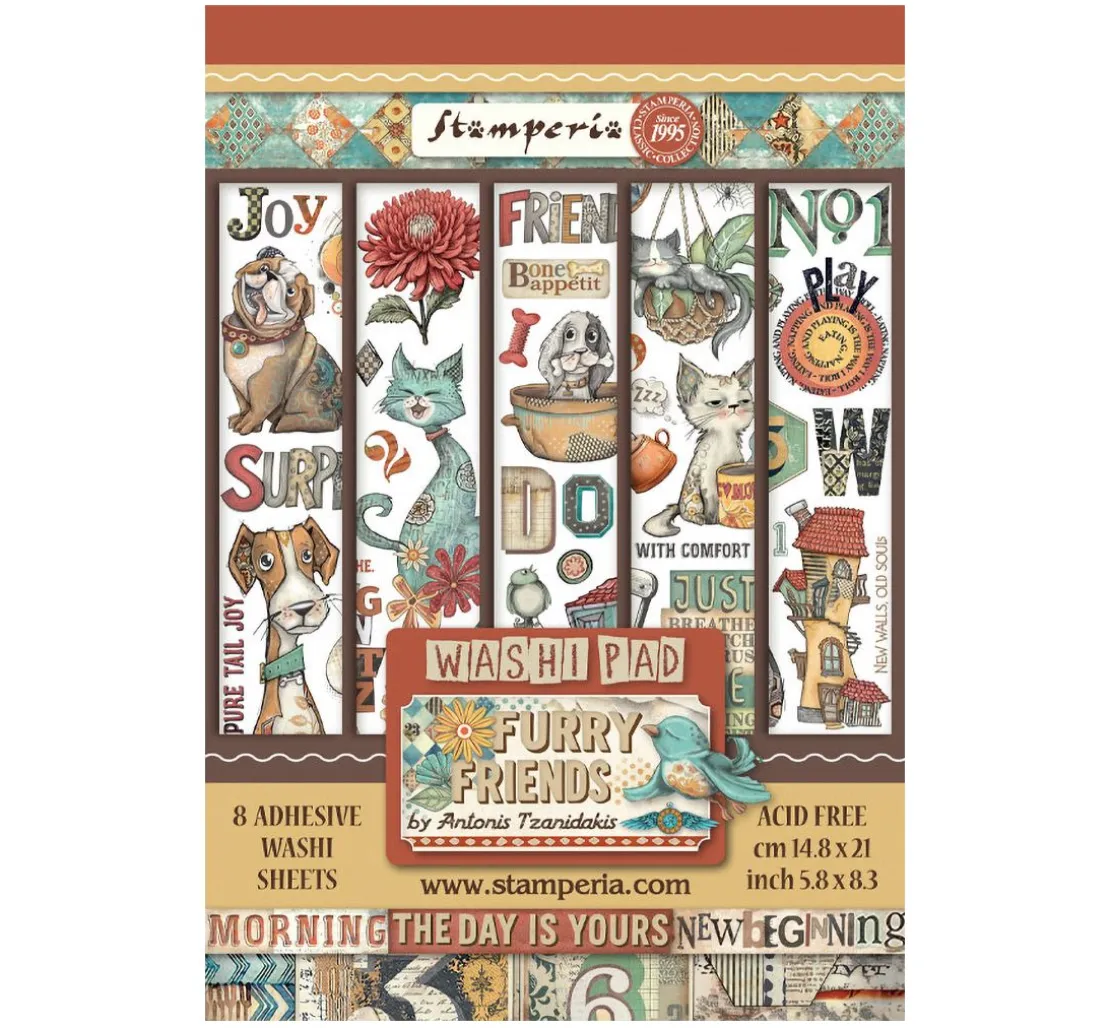 Washi Pad "Furry Friends"