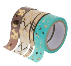 Washi Tape Set "Hot Foil", Türkis/Gold