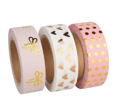 Washi Tape Set "Rose/Gold Foil"
