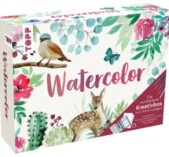 Watercolor - Die wunderbare Kreativbox. Mit Anleitungsbuch und Material