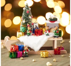 Wichtel-Set "Beleuchteter Weihnachtsbaum & Tannenkranz"