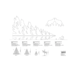 Winterliche Papierszenerie "Elche"