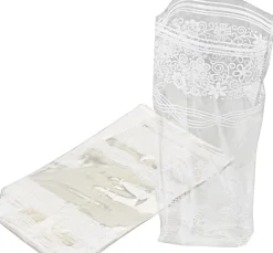 Zellglas-Beutel mit weißem Spitzendruck, 10 Stück