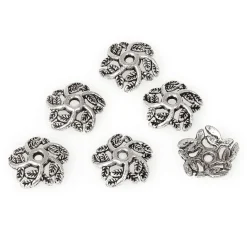 Zier-Perlkappen "Blume 2", 6 Stück